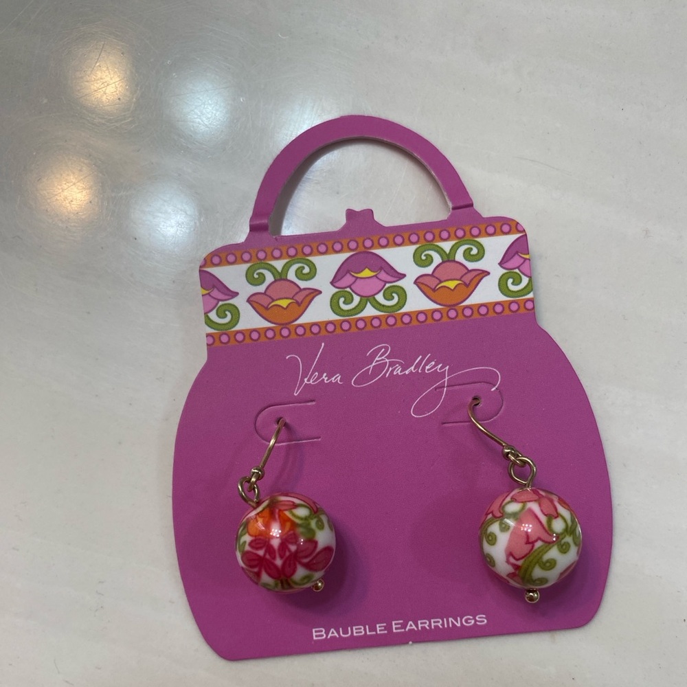 Vera Bradley Multicolor Floral Bauble Earrings